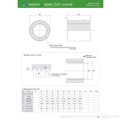 JIS Stainless Steel Socket